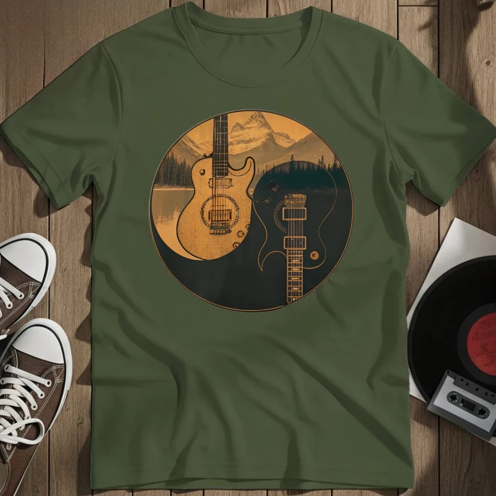 Yinyang Guitars T-Shirt - Military Green