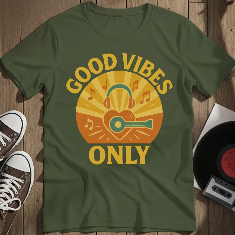 Good Vibes Only T-Shirt - Military Green