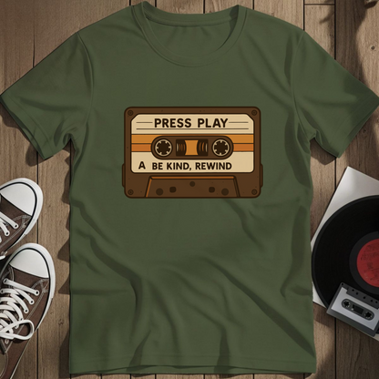 Be Kind, Rewind T-Shirt - Military Green