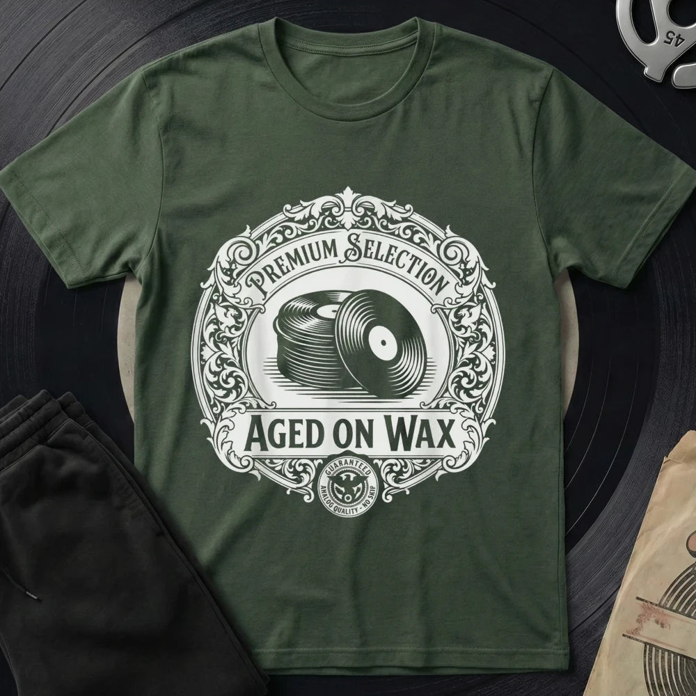Aged On Wax T-Shirt - Military Green