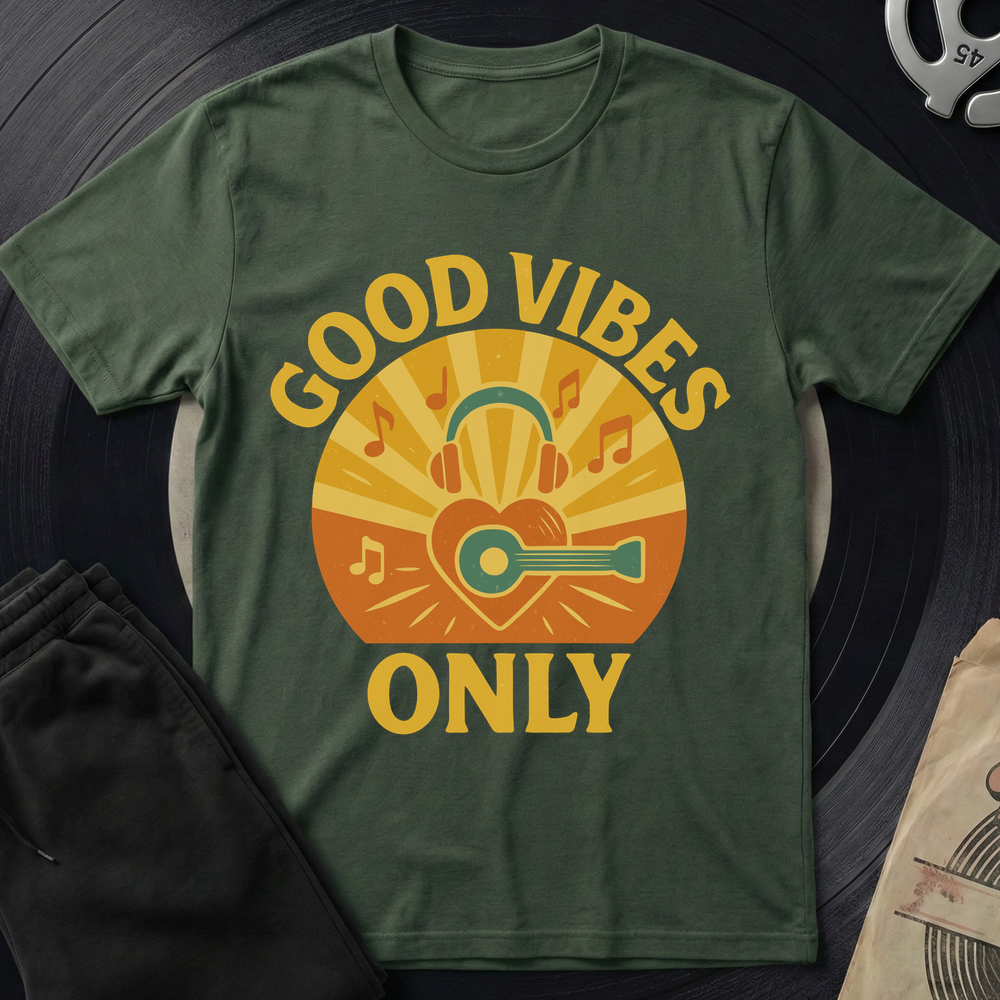 Good Vibes Only T-Shirt - Military Green