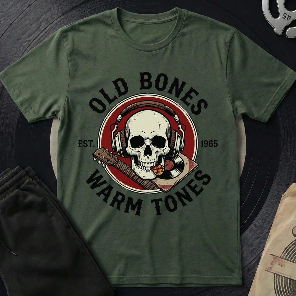 Old Bones Warm Tones T-Shirt - Military Green