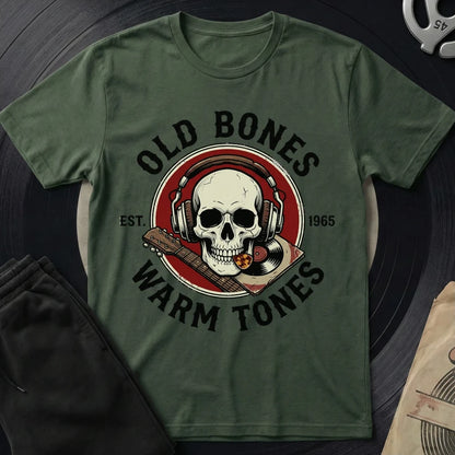 Old Bones Warm Tones T-Shirt - Military Green