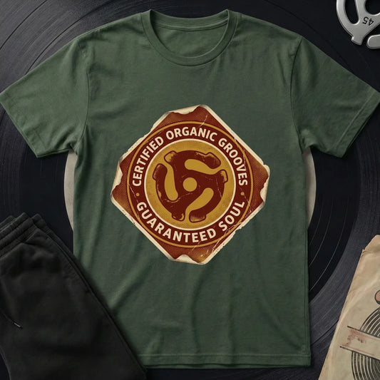 Organic Grooves T-Shirt - Military Green