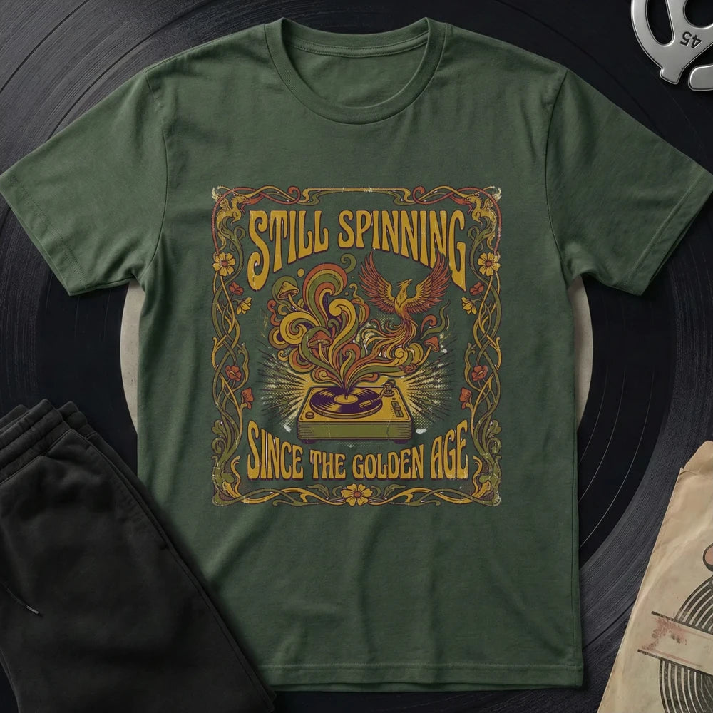 Still Spinning T-Shirt - Military Green