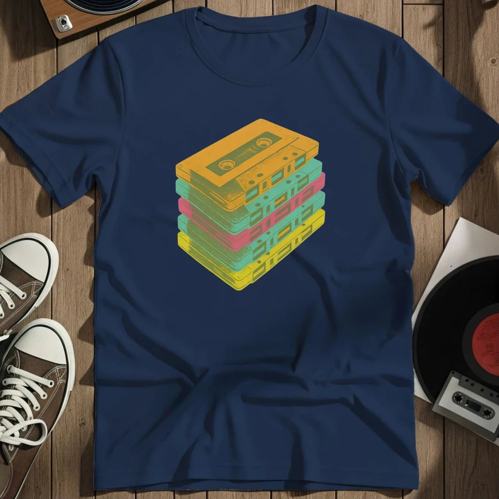 Casettes T-Shirt - Navy