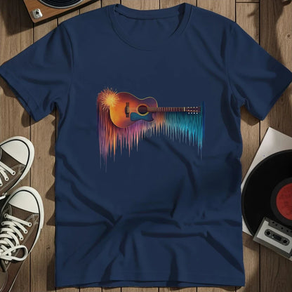 Colorful Guitar T-Shirt - Navy