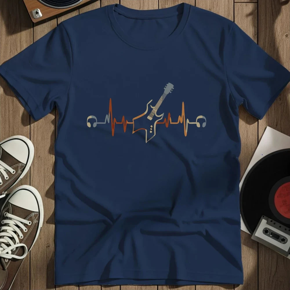 Colorful Lifeline T-Shirt - Navy