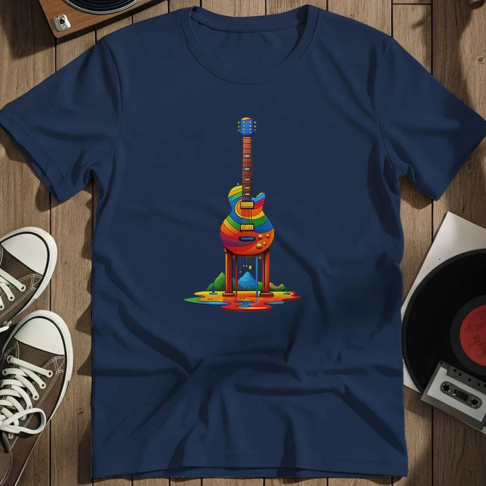 Drippin Guitar T-Shirt - Navy