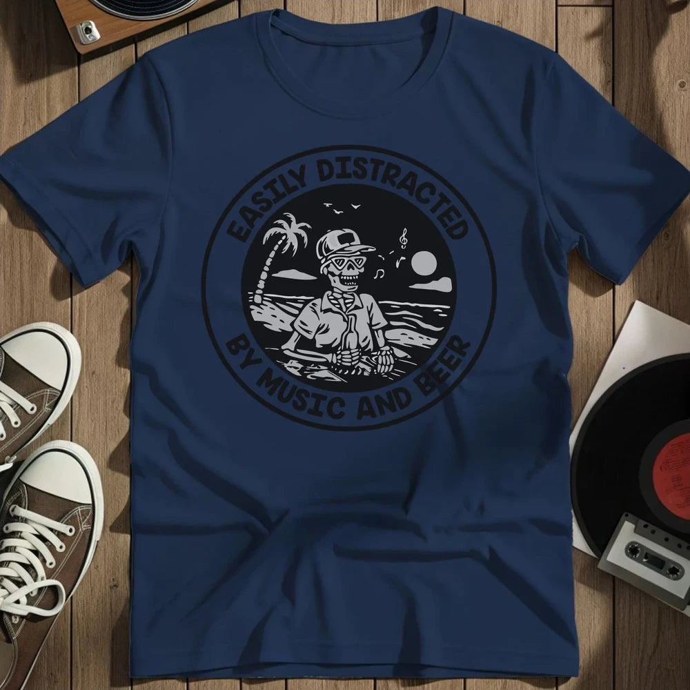 Easily Distracted T-Shirt - Navy