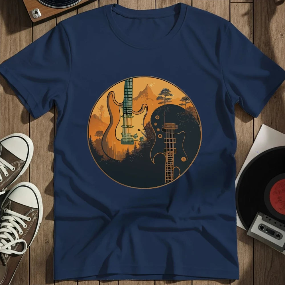 Yin Yang Guitars T-Shirt - Navy