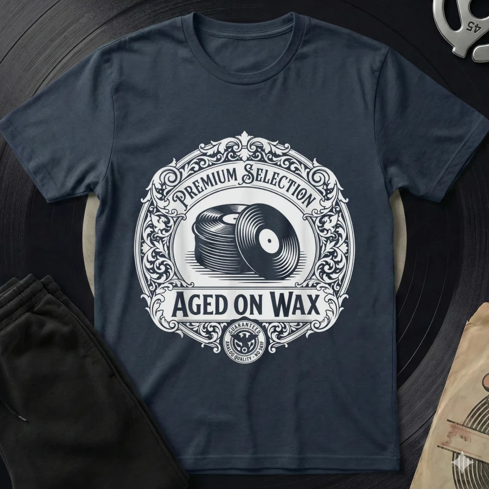 Aged On Wax T-Shirt - Navy