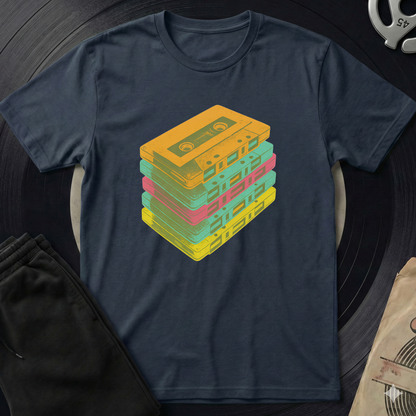 Casettes T Shirt - Navy