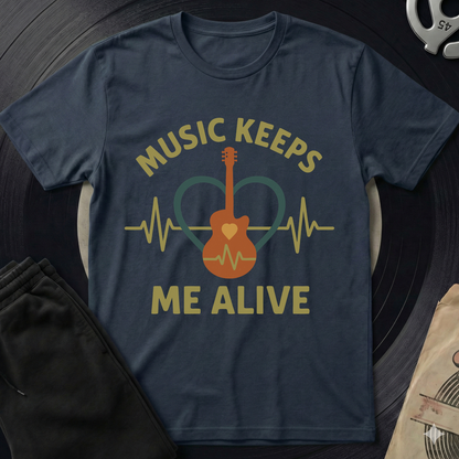 Music Keeps Me Alive T-Shirt - Navy