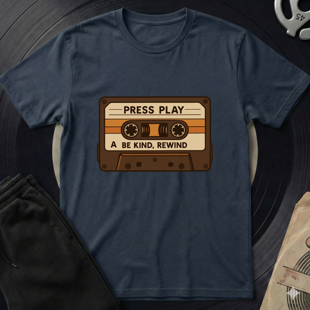 Be Kind Rewind T-Shirt - Navy