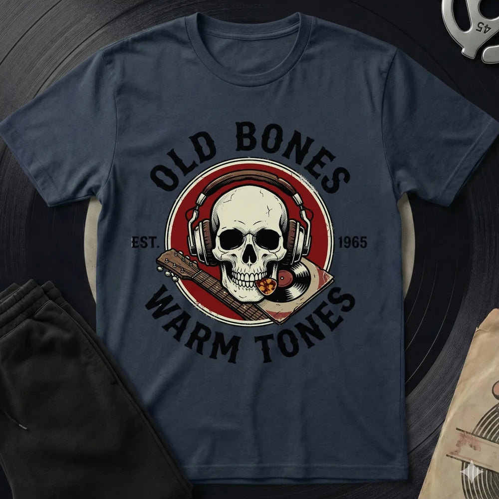 Old Bones Warm Tones T-Shirt - Navy