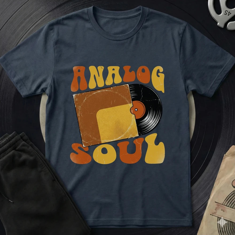 Analog Vinyl Soul T-Shirt - Navy