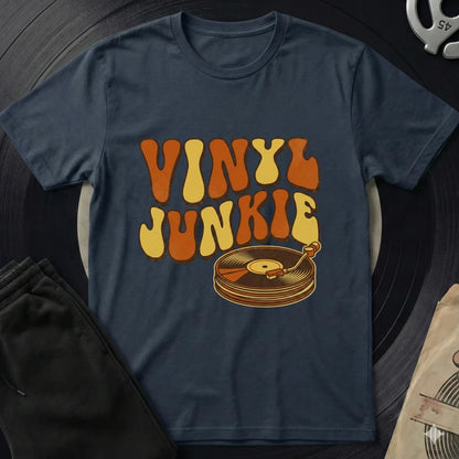 Vinyl Junkie T-Shirt - Navy