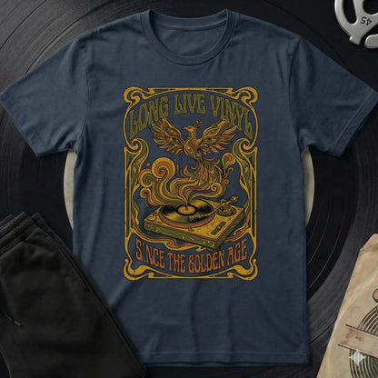 Long Live Vinyl T-Shirt - Navy