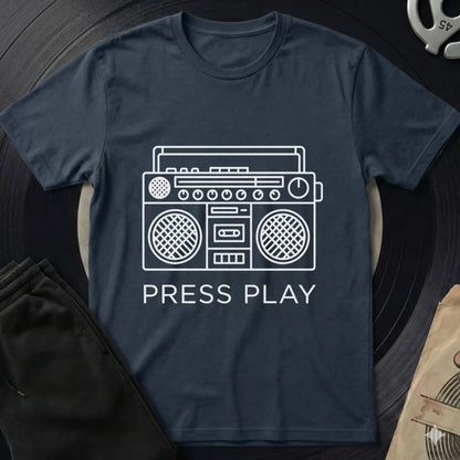 Press Play T-Shirt - Navy