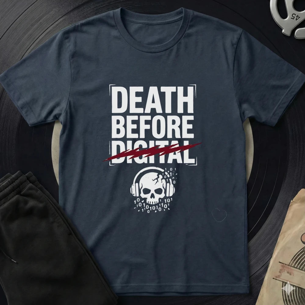 Death Before Digital T-Shirt - Navy