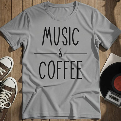 Music And Coffee T-Shirt - Sport Grey