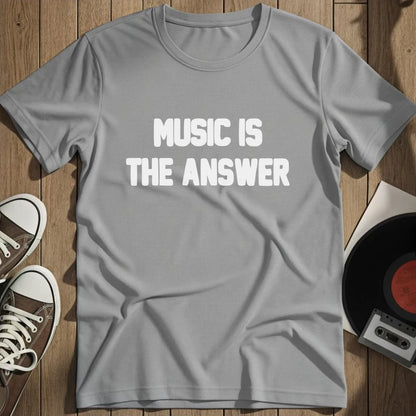 Music Is The Answer T-Shirt - Sport Grey