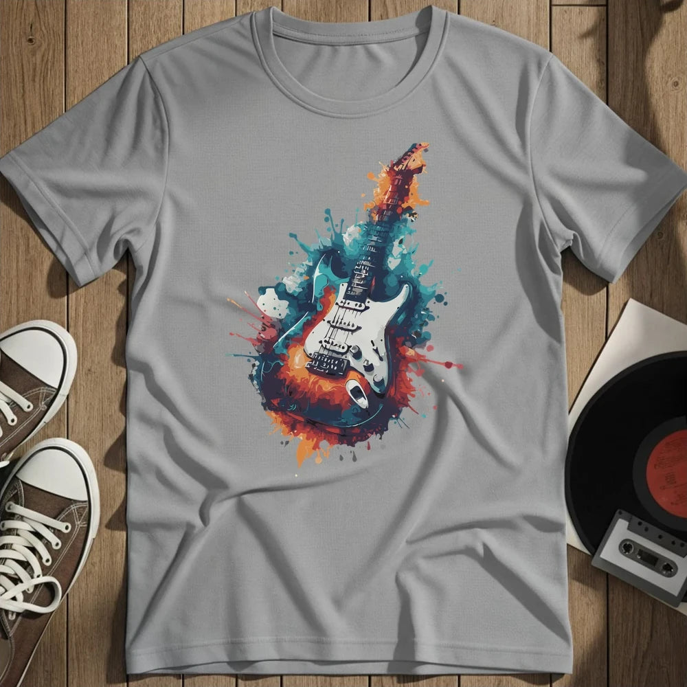 Colorblow Guitar T-Shirt - Sport Grey