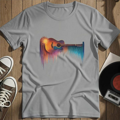 Colorful Guitar T-Shirt - Sport Grey