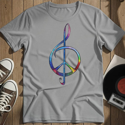 Colorful Peace Note T-Shirt - Sport Grey