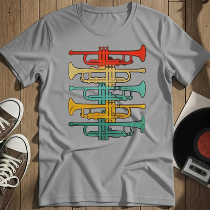 Colorful Trumpets T-Shirt - Sport Grey