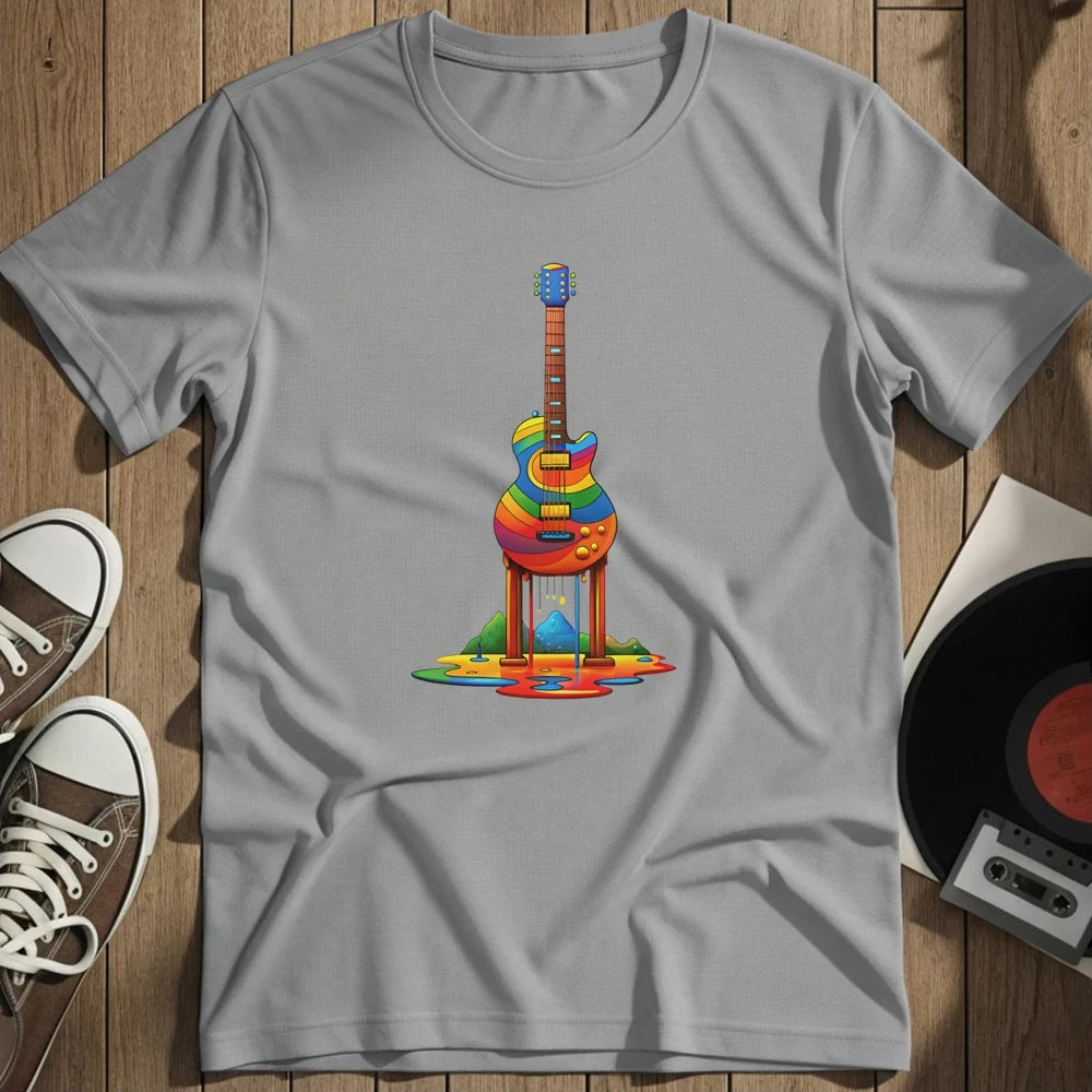 Drippin Guitar T-Shirt - Sport Grey