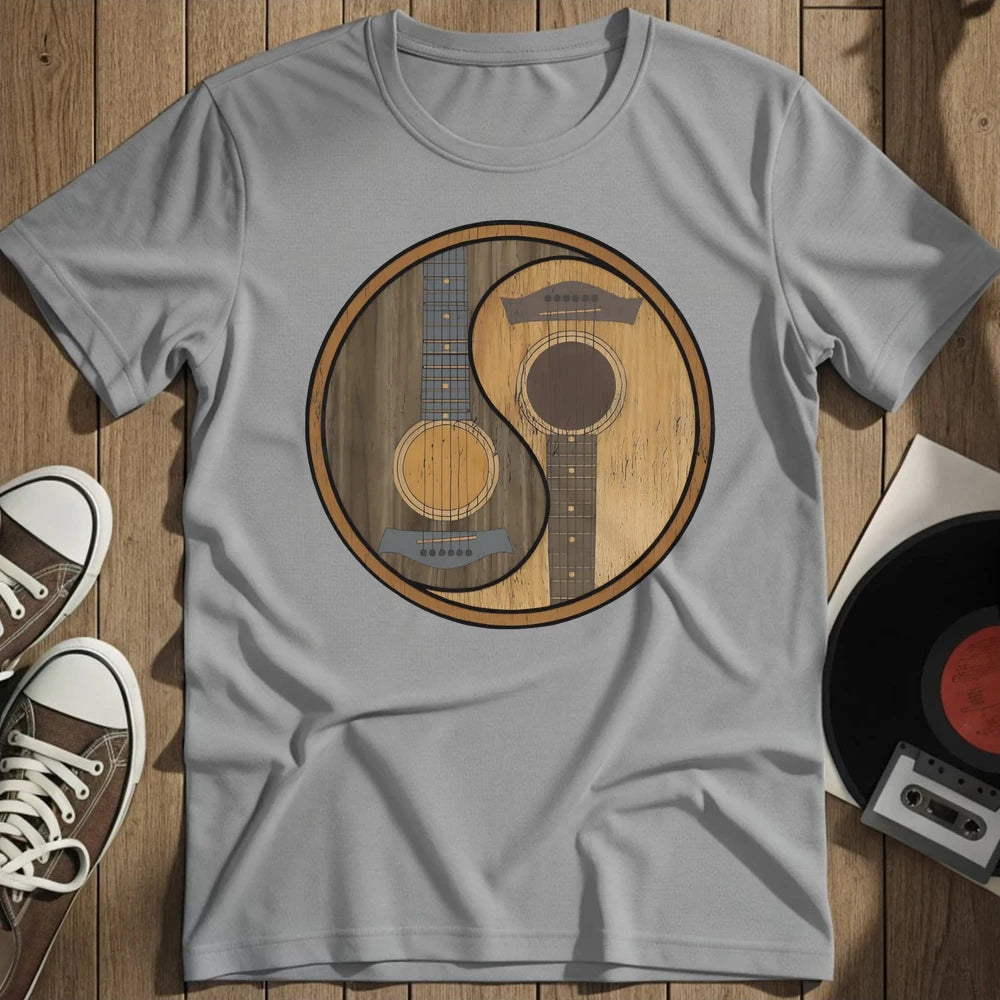 Yin Yang Guitar Base T-Shirt - Sport Grey