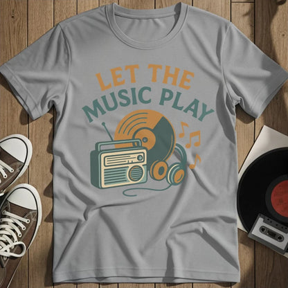 Let The Music Play T-Shirt - Sport Grey
