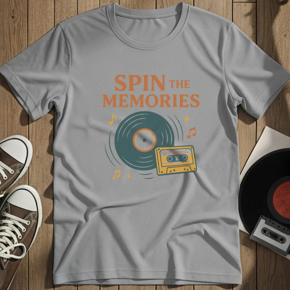 Spin The Memories T-Shirt - Sport Grey
