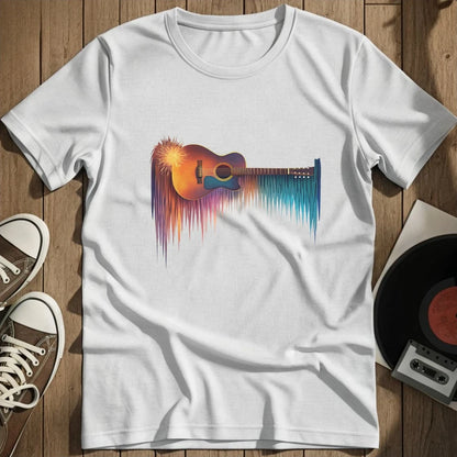 Colorful Guitar T-Shirt - White