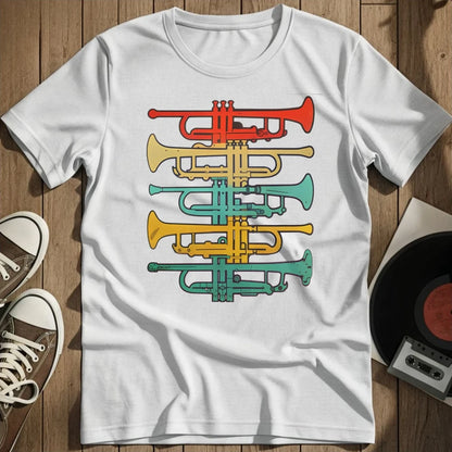 Colorful Trumpets T-Shirt - White