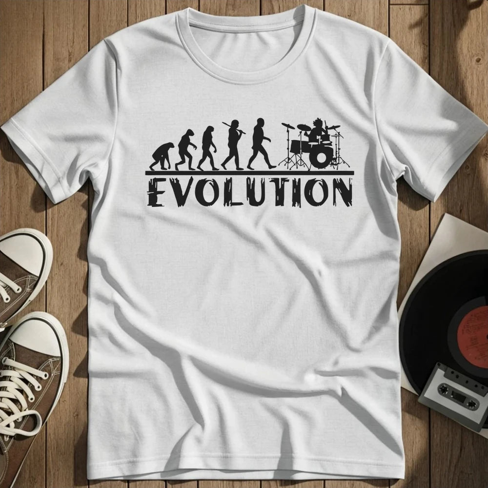 Drummer Evolution T-Shirt - White