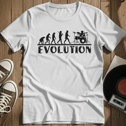 Drummer Evolution T-Shirt - White