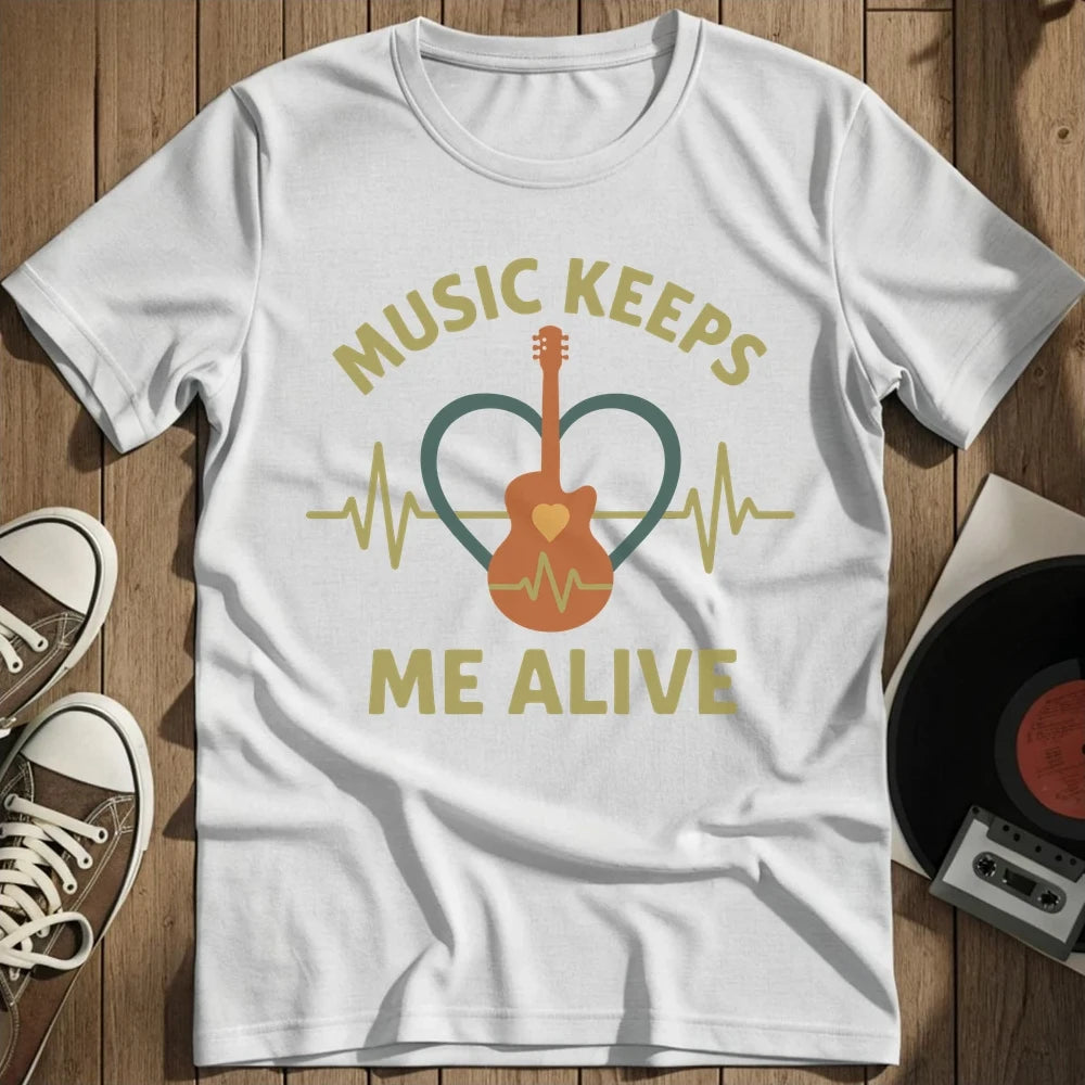 Music Keeps Me Alive T-Shirt - White
