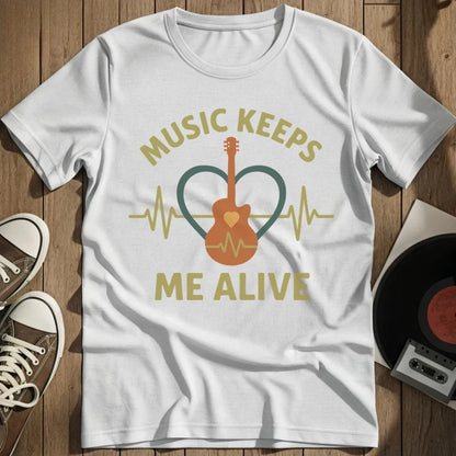 Music Keeps Me Alive T-Shirt - White