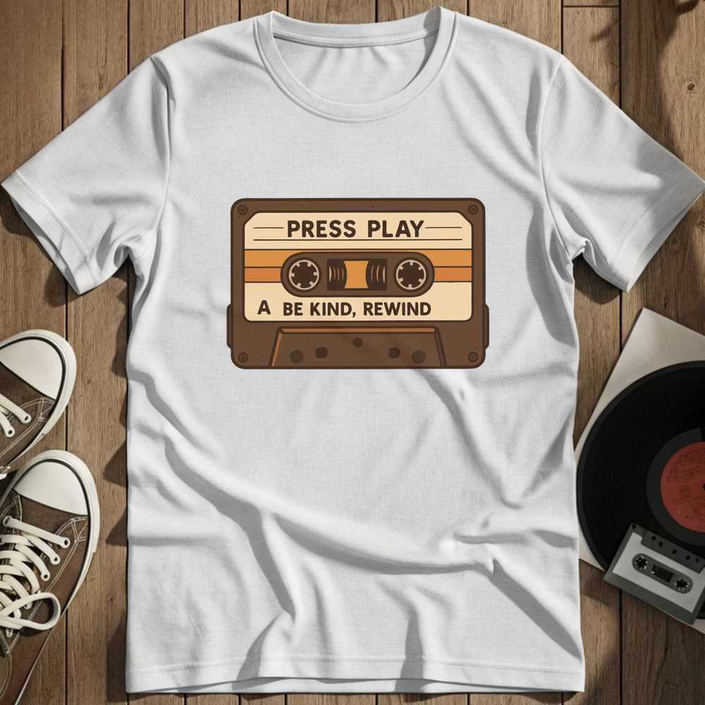 Be Kind, Rewind T-Shirt - White