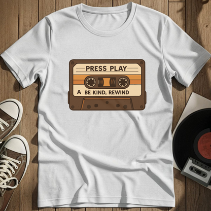 Be Kind, Rewind T-Shirt - White