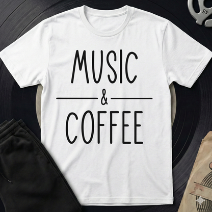 Music And Coffee T-Shirt - White