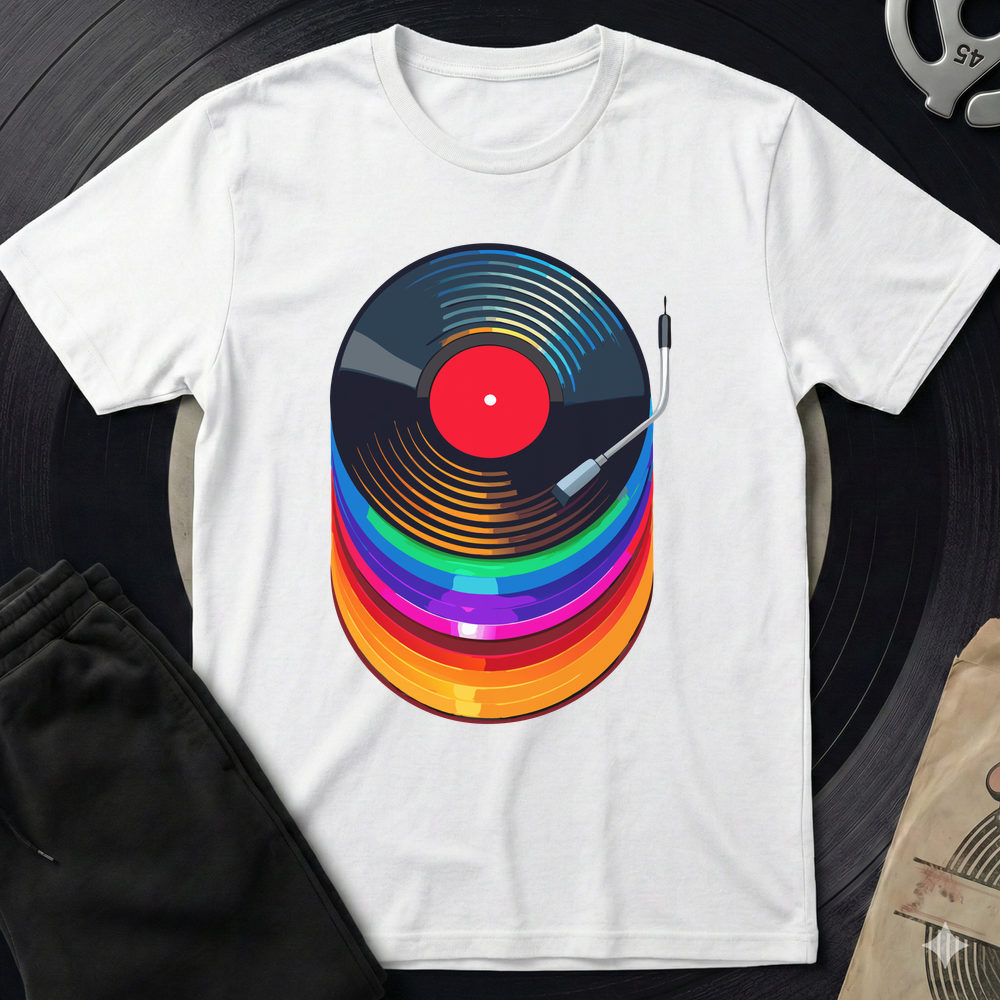 Colorful Vinyl T-Shirt - White