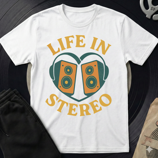 Life In Stereo T-Shirt - White
