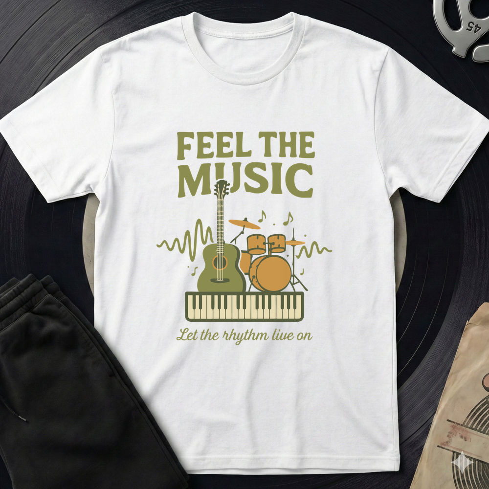Feel The Music T-Shirt - White
