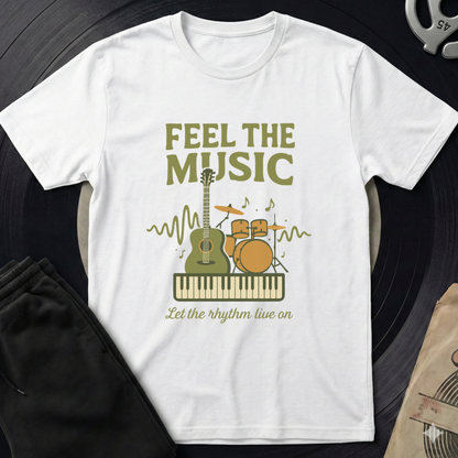 Feel The Music T-Shirt - White