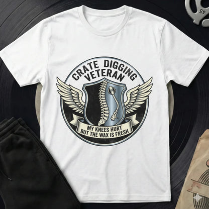 Crate Digging Veteran T-Shirt - White