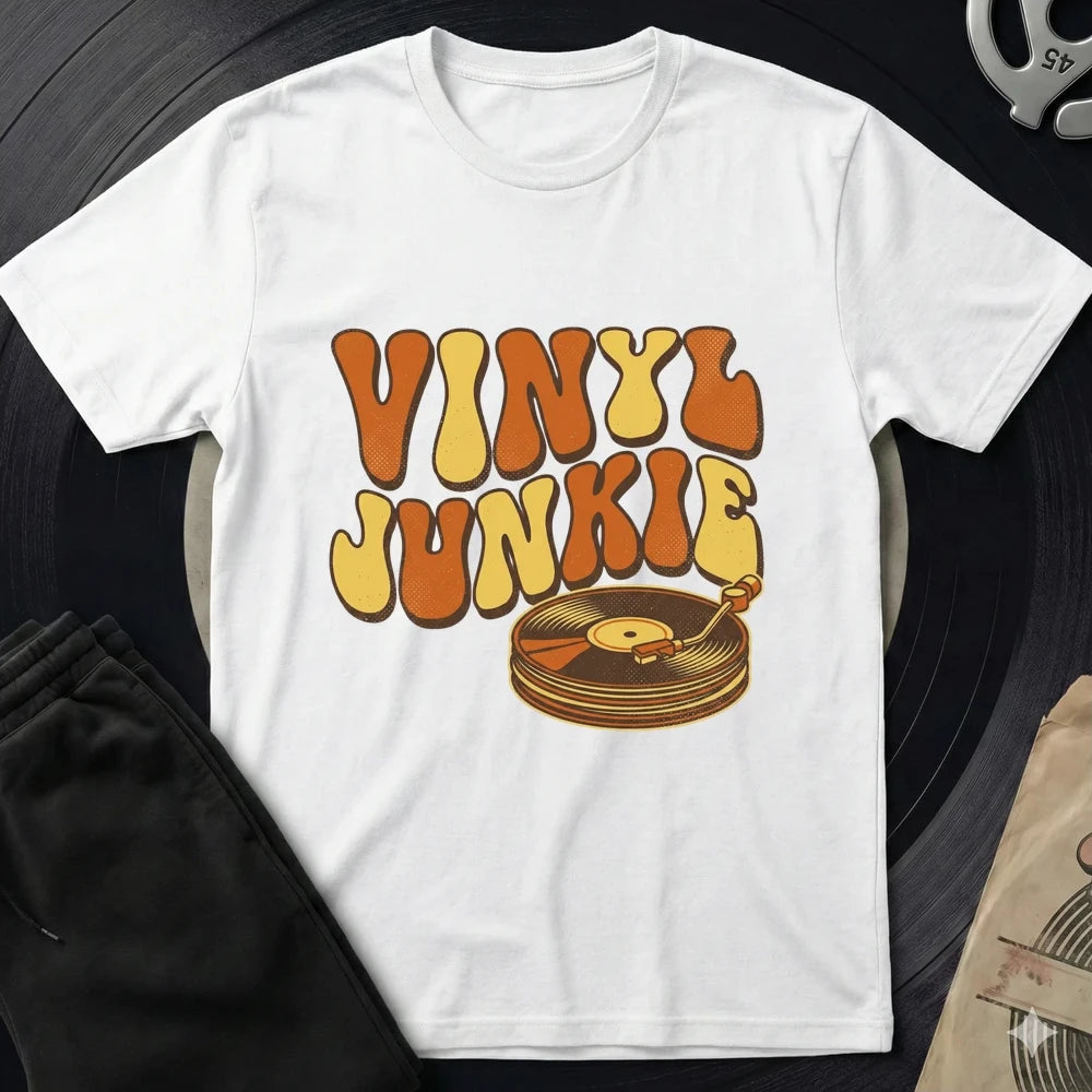 Vinyl Junkie T-Shirt - White